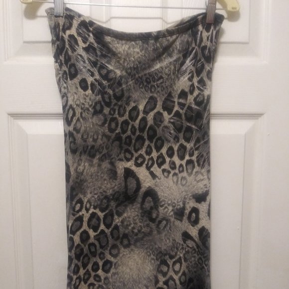 Animal Print Strapless Bodycon Mini Dress - Picture 4 of 4